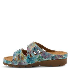 Spring Step Shoes Flexus Delphis Women's Slide Sandals TURQUOISE MULTI